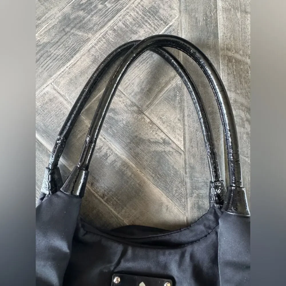 Kate Spade Black Puffy Shoulder Bag with Double Handles